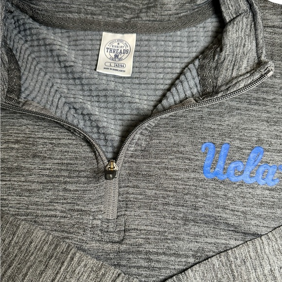 Men’s UCLA Rivalry Threads 1/4 Zip Waffle Knit  Size Large Color Grey - Picture 4 of 7